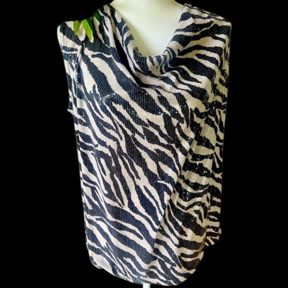 Misook ladies, large sleeveless cow neck sequin top very good condition large - Picture 2 of 11